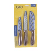 Wholesale - 3pc 3.5"+5"+7" PRINTED KNIVES SET WITH SHEATH C/P 48, UPC: 192598853639